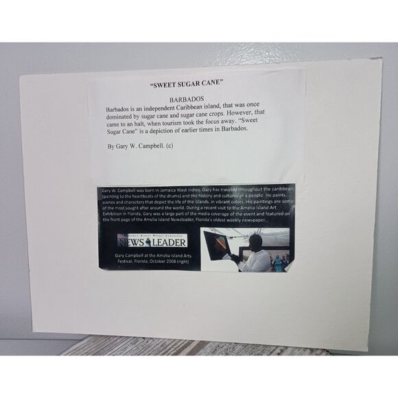 Print by G. W. Campbell - Sweet Sugar Cane - Barbados - Picture 5 of 5